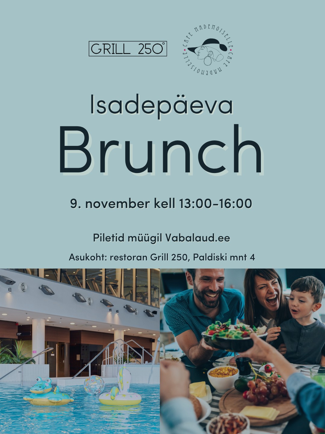 isadepäeva brunch, text, food, family