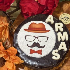 father's day cake, cafe mademoiselle, mustache, cake